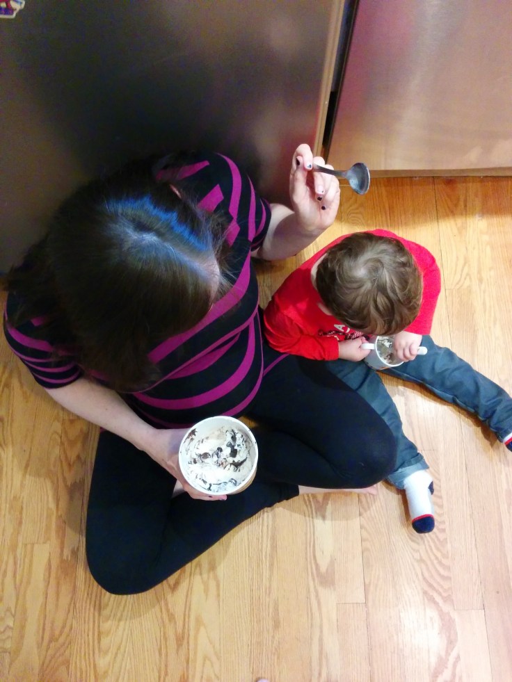 Mom Reece and belly ice cream