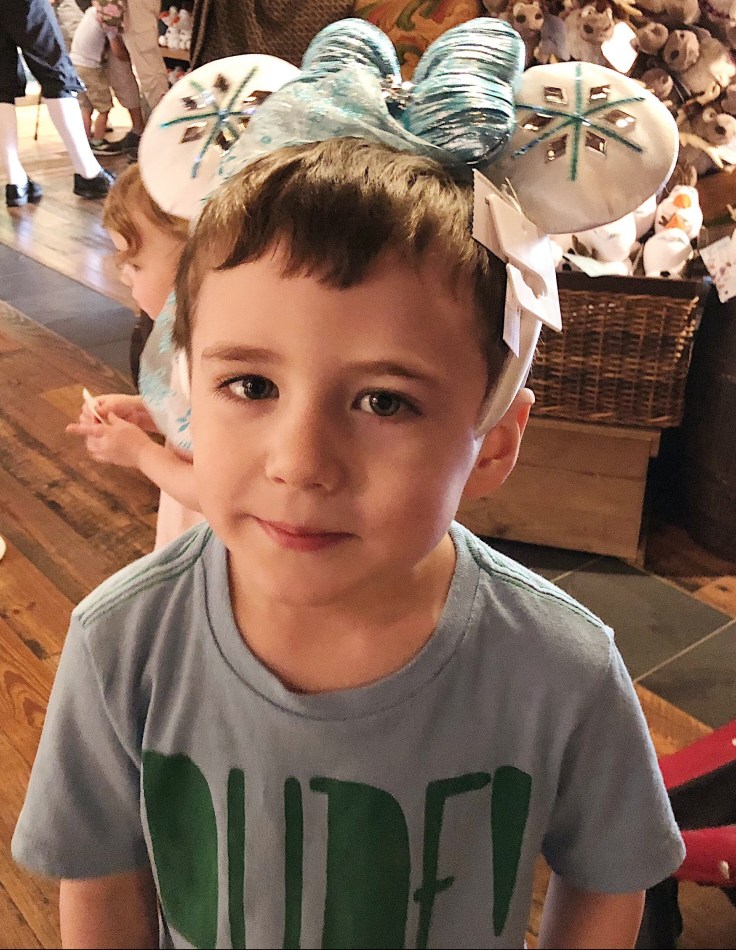 Reece with Elsa ears