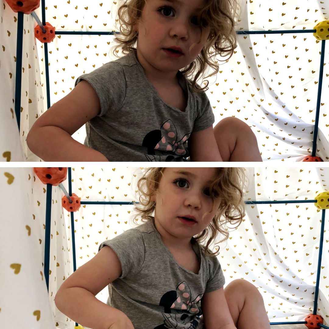 Snapseed edits - Kat in her fort