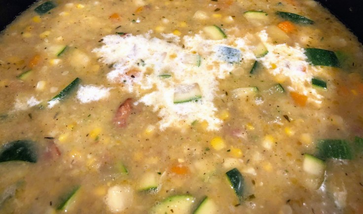 corn and zucchini summer soup