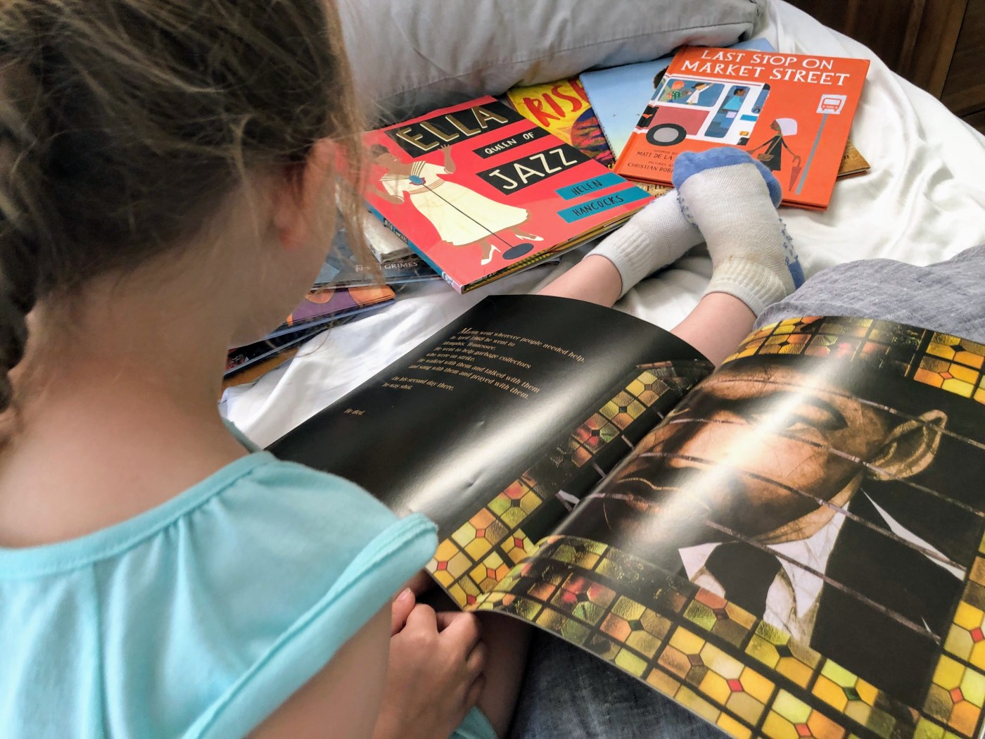 Kat reading MLK picture book